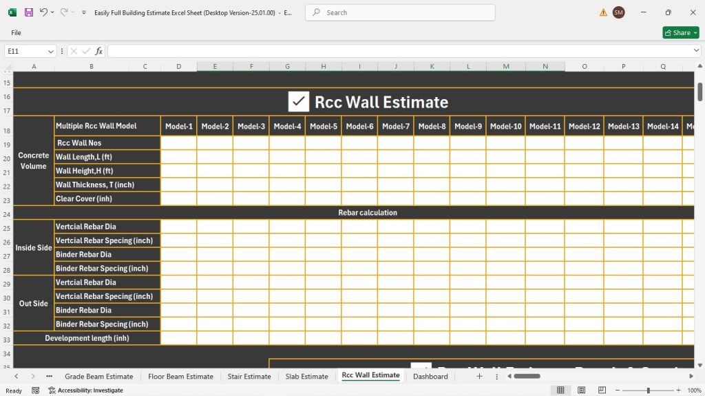 s16-Rcc Wall Estimate