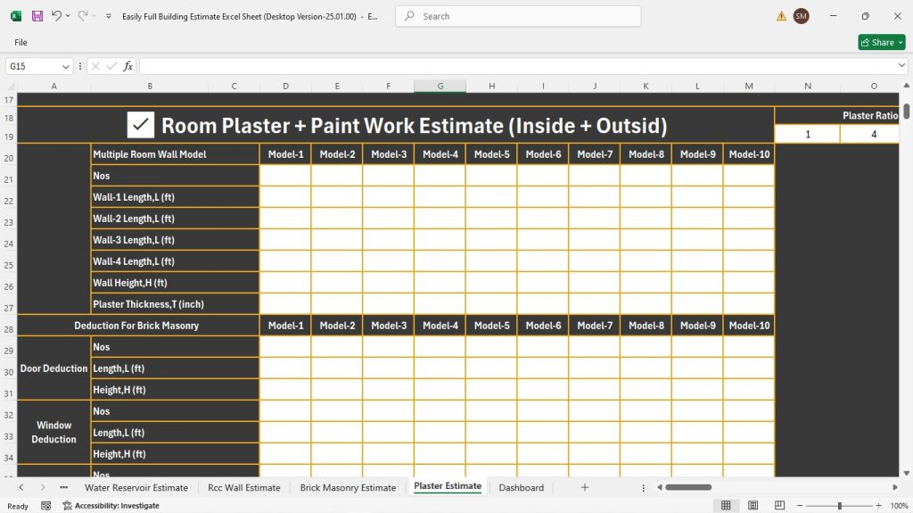 s19-Plaster Estimate