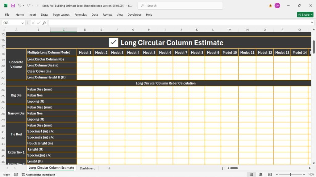 s11-Long Circular Column Estimate