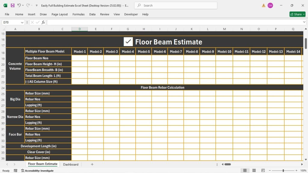 s13-Floor Beam Estimate