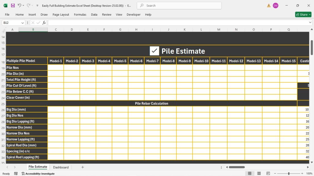 s3-Pile Estimate