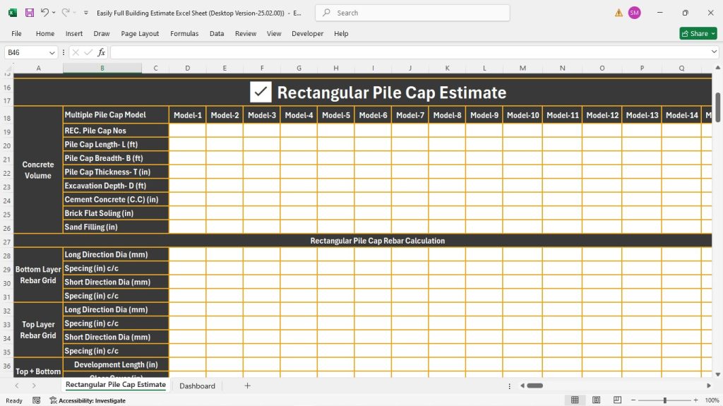 s4-Rectangular Pile Cap Estimate