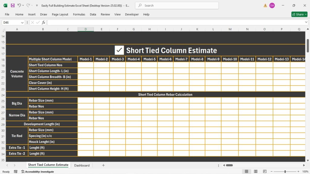 s8-Short Tied Column Estimate